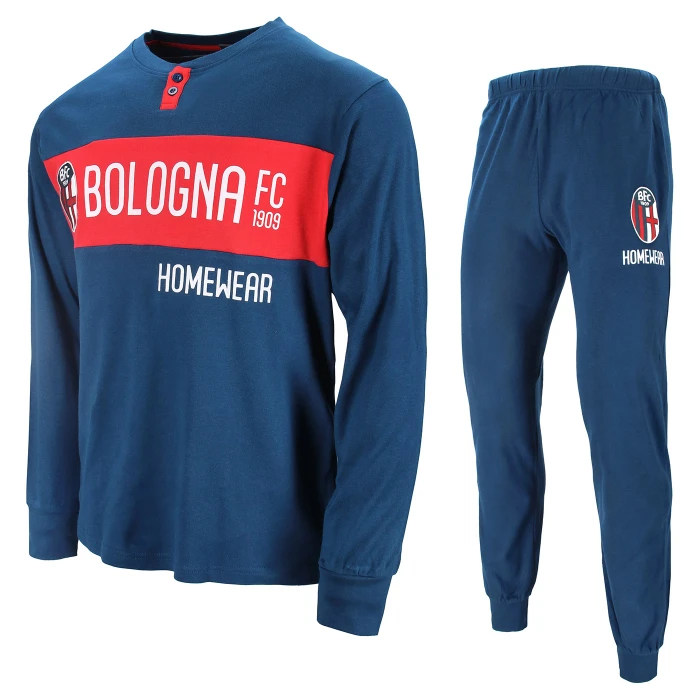 BOLOGNA PIGIAMA SERAFINO LOGO BLU